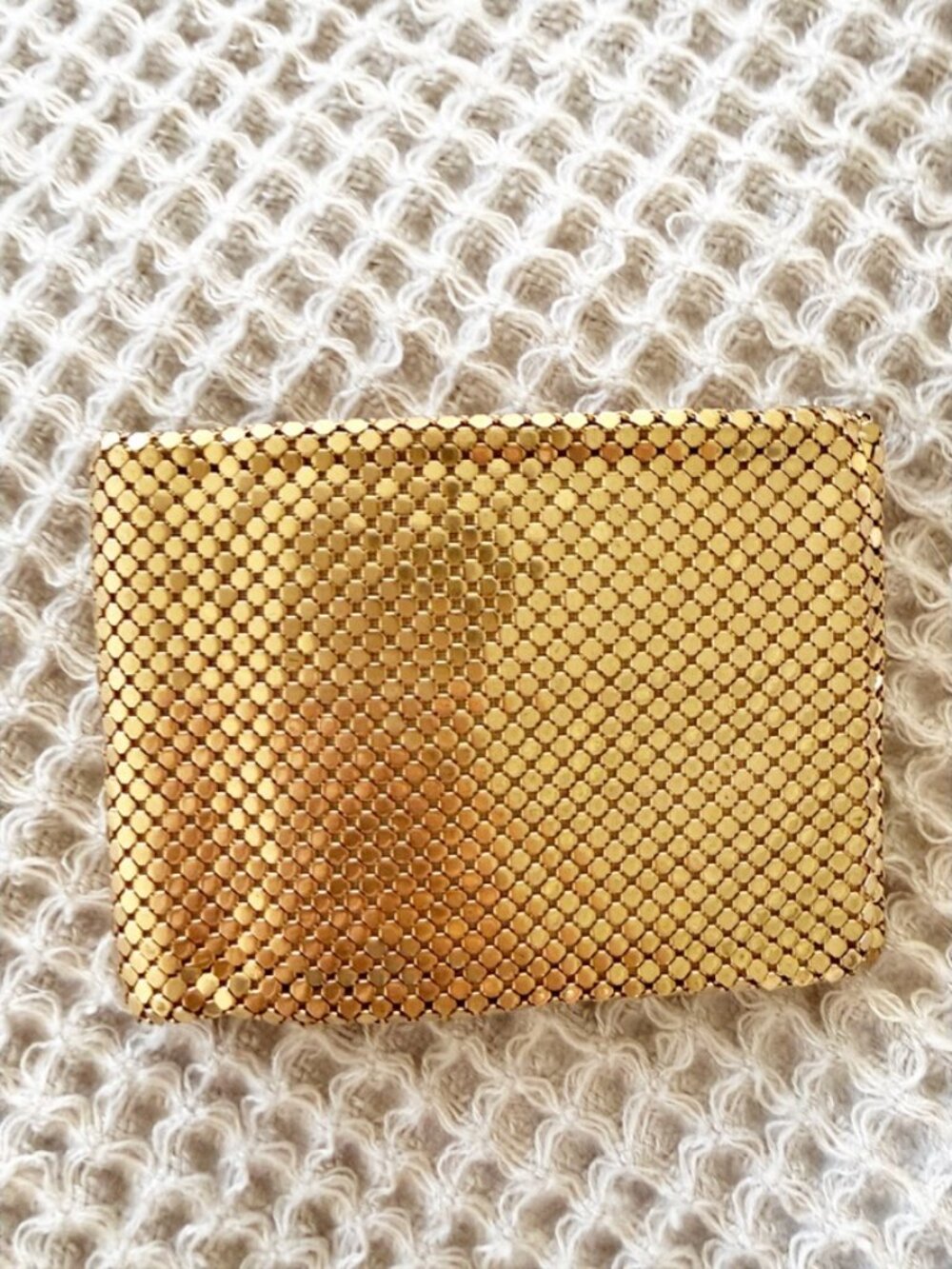 Whiting & Davis Vtg Gold Mesh Mates Wallet DISCO Chainmail Studio 54 - Picture 2 of 11